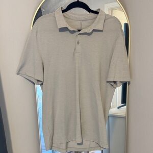Men's Lululemon Evolution Short Sleeve Grey Polo Size L